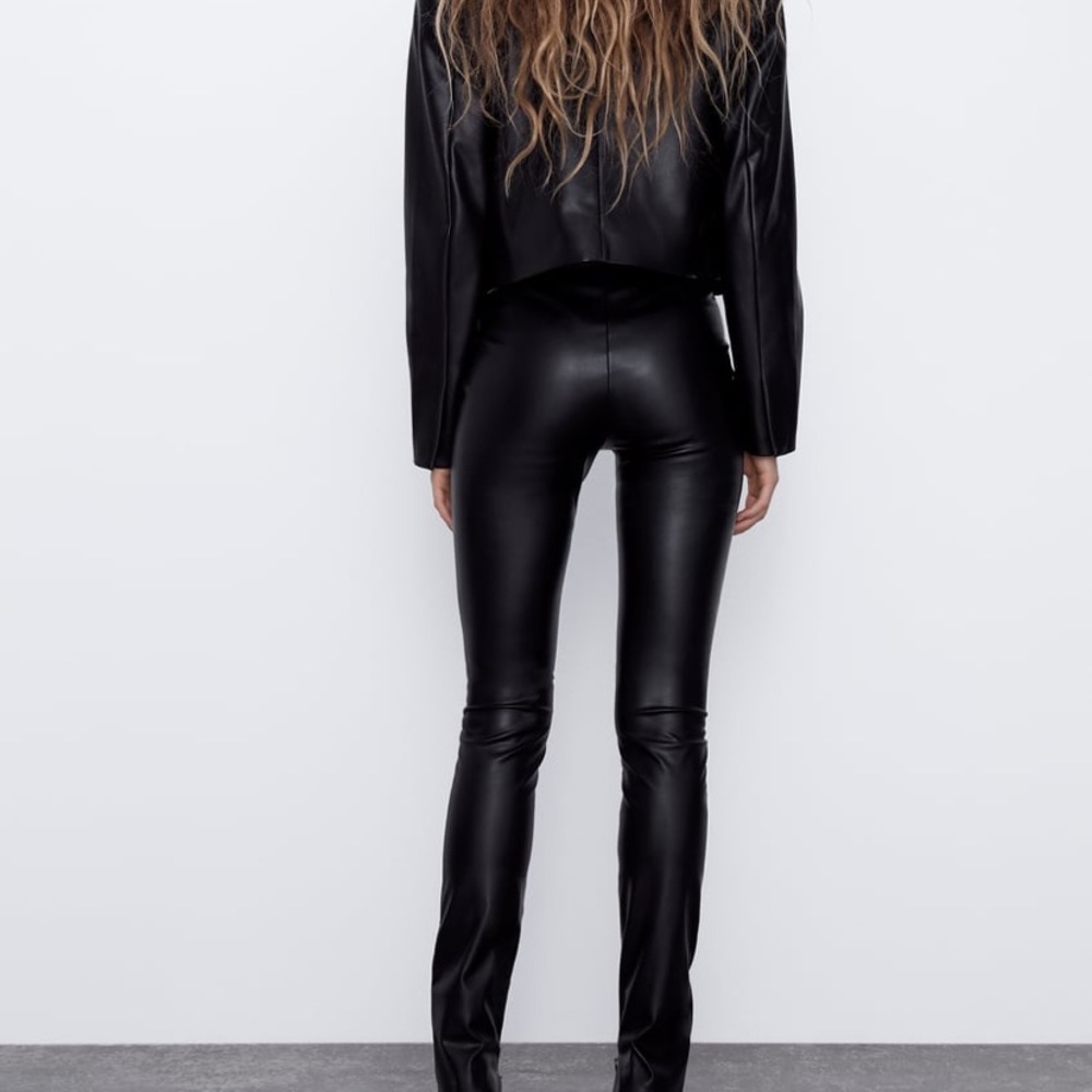 Zara NWT Faux Leather Pants